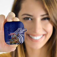 Samoa Christmas AirPods Case Santa Riding Sea Turtle
