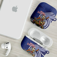 Samoa Christmas AirPods Case Santa Riding Sea Turtle