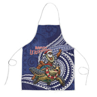 Samoa Christmas Apron Santa Riding Sea Turtle