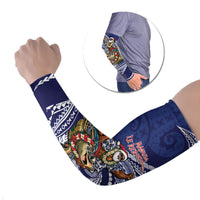 Samoa Christmas Arm Sleeves Santa Riding Sea Turtle