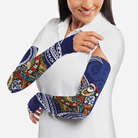 Samoa Christmas Arm Sleeves Santa Riding Sea Turtle