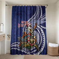 Samoa Christmas Bathroom Set Santa Riding Sea Turtle