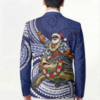 Samoa Christmas Blazer Santa Riding Sea Turtle
