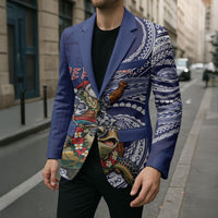 Samoa Christmas Blazer Santa Riding Sea Turtle