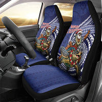 Samoa Christmas Car Seat Cover Santa Riding Sea Turtle