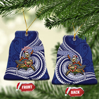 Samoa Christmas Ceramic Ornament Santa Riding Sea Turtle