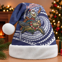 Samoa Christmas Santa Hat Santa Riding Sea Turtle