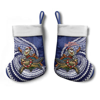 Samoa Christmas Stocking Santa Riding Sea Turtle