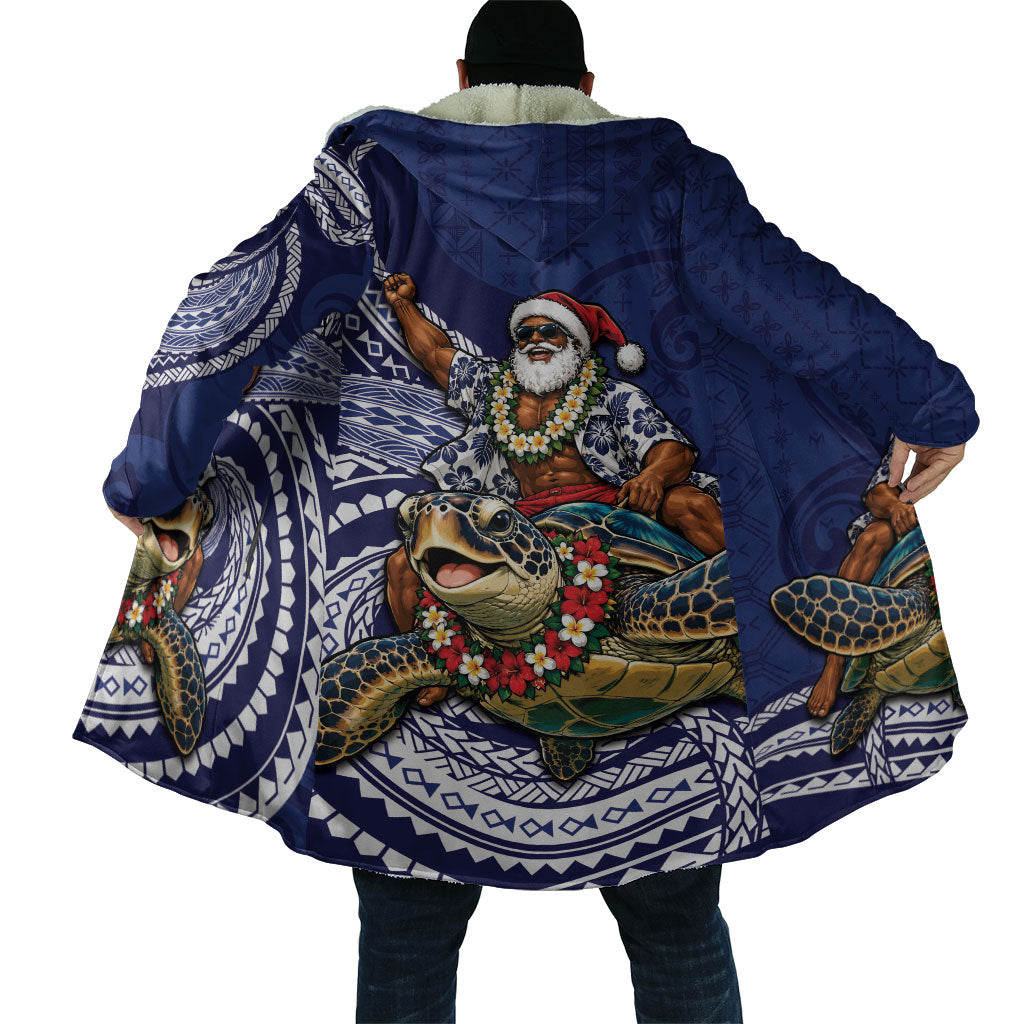 Samoa Christmas Cloak Santa Riding Sea Turtle