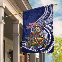 Samoa Christmas Garden Flag Santa Riding Sea Turtle
