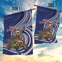 Samoa Christmas Garden Flag Santa Riding Sea Turtle