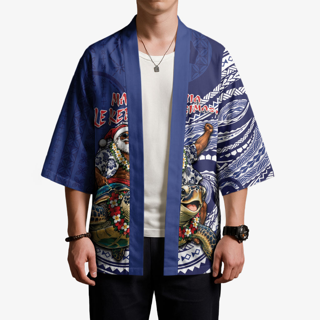 Samoa Christmas Kimono Santa Riding Sea Turtle