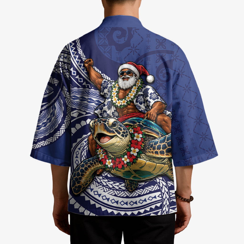 Samoa Christmas Kimono Santa Riding Sea Turtle