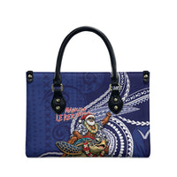 Samoa Christmas Leather Bag Santa Riding Sea Turtle