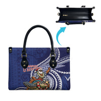 Samoa Christmas Leather Bag Santa Riding Sea Turtle