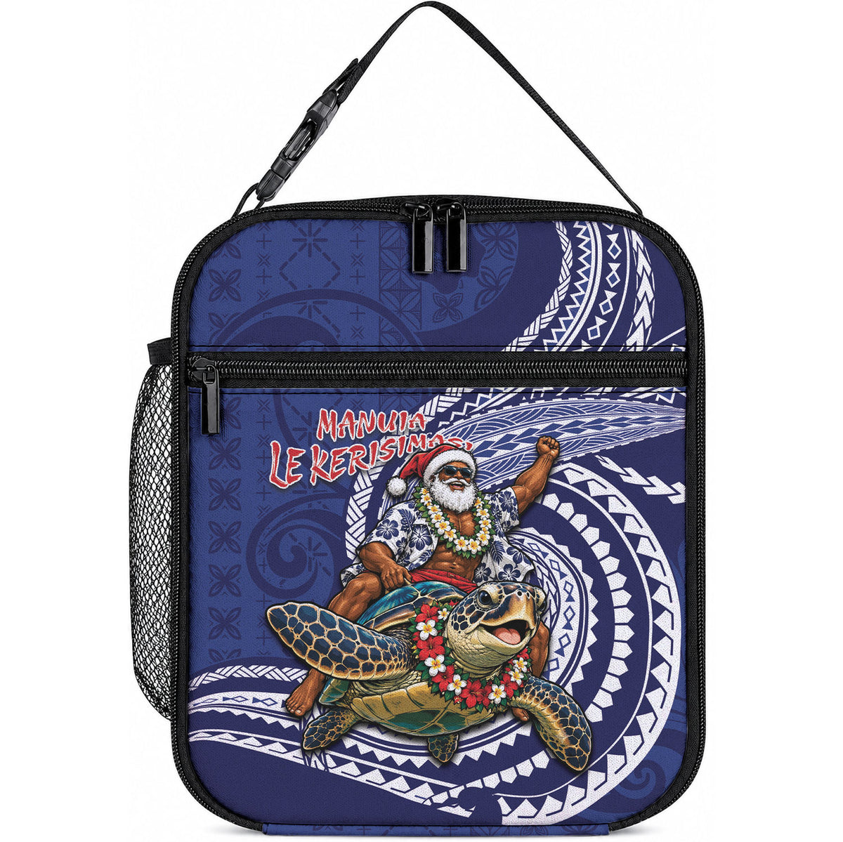 Samoa Christmas Lunch Bag Santa Riding Sea Turtle