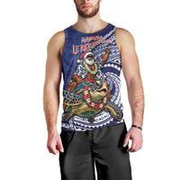 Samoa Christmas Men Tank Top Santa Riding Sea Turtle