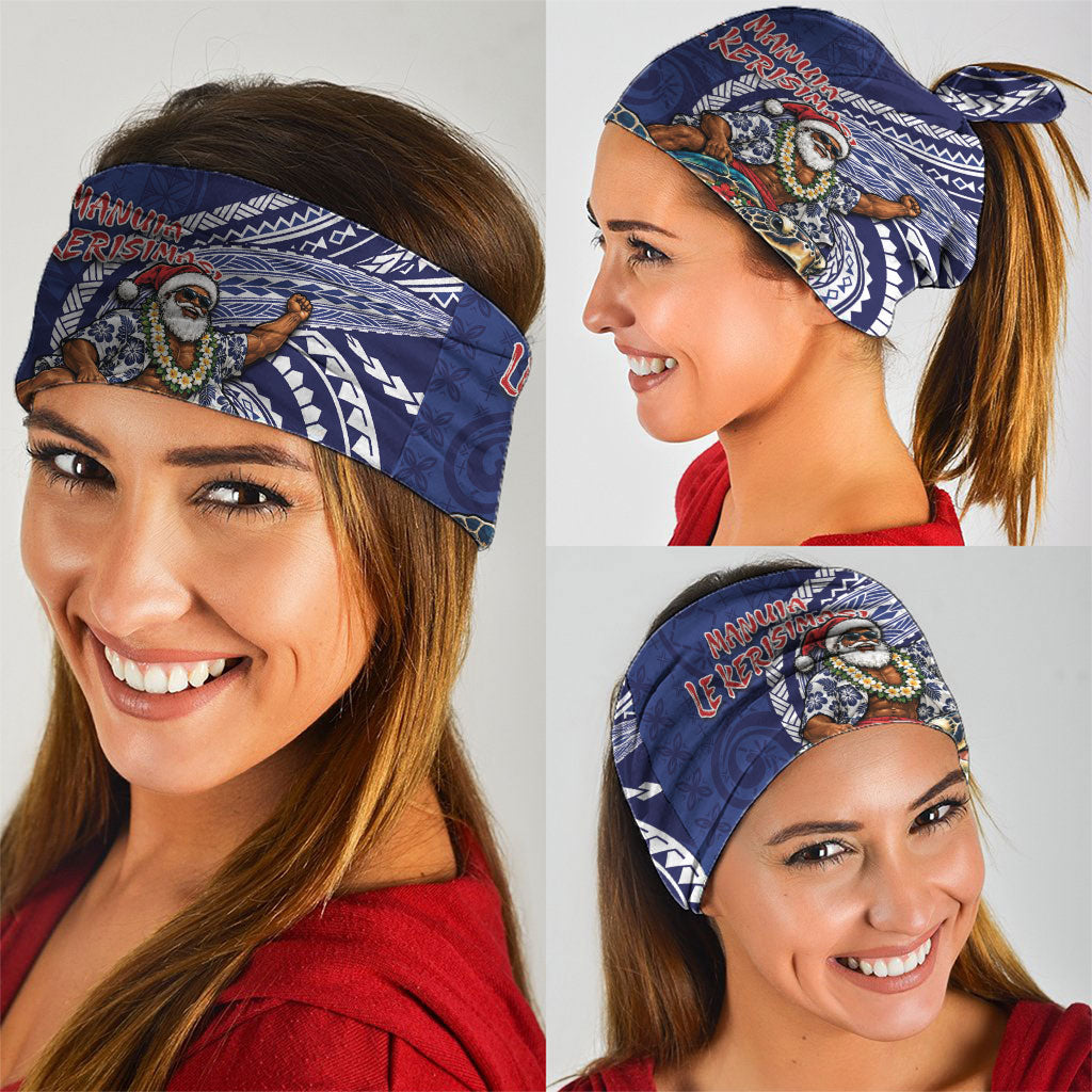 Samoa Christmas Neck Gaiter Santa Riding Sea Turtle