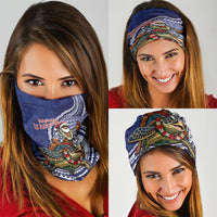 Samoa Christmas Neck Gaiter Santa Riding Sea Turtle