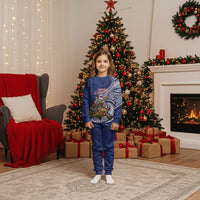Samoa Christmas Pajama Set Santa Riding Sea Turtle