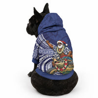 Samoa Christmas Pet Hoodie Santa Riding Sea Turtle