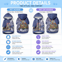 Samoa Christmas Pet Hoodie Santa Riding Sea Turtle