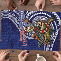 Samoa Christmas Puzzle Santa Riding Sea Turtle