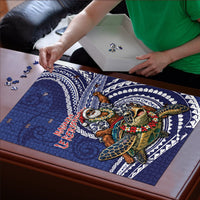 Samoa Christmas Puzzle Santa Riding Sea Turtle