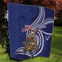 Samoa Christmas Quilt Santa Riding Sea Turtle DT05 - Polynesian Pride