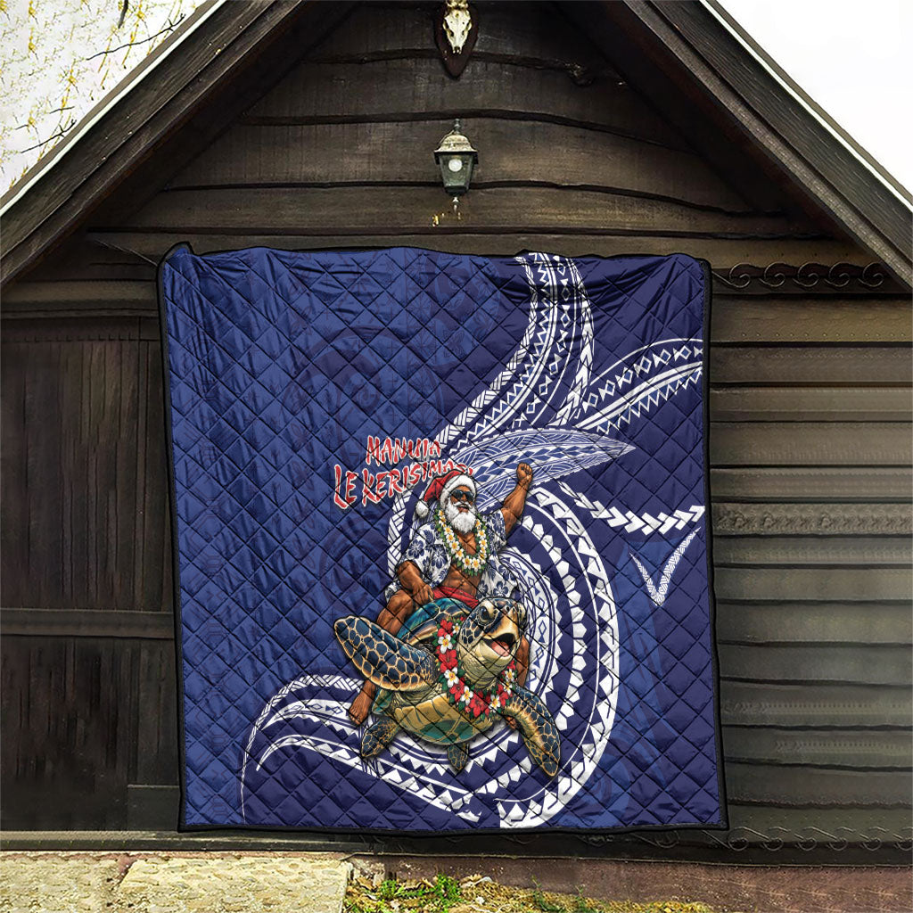 Samoa Christmas Quilt Santa Riding Sea Turtle DT05 - Polynesian Pride