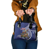 Samoa Christmas Shoulder Handbag Santa Riding Sea Turtle