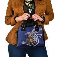 Samoa Christmas Shoulder Handbag Santa Riding Sea Turtle