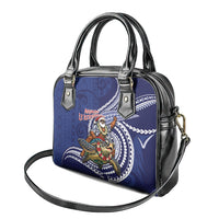 Samoa Christmas Shoulder Handbag Santa Riding Sea Turtle