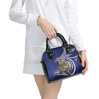Samoa Christmas Shoulder Handbag Santa Riding Sea Turtle