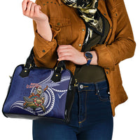Samoa Christmas Shoulder Handbag Santa Riding Sea Turtle
