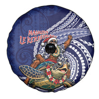 Samoa Christmas Spare Tire Cover Santa Riding Sea Turtle