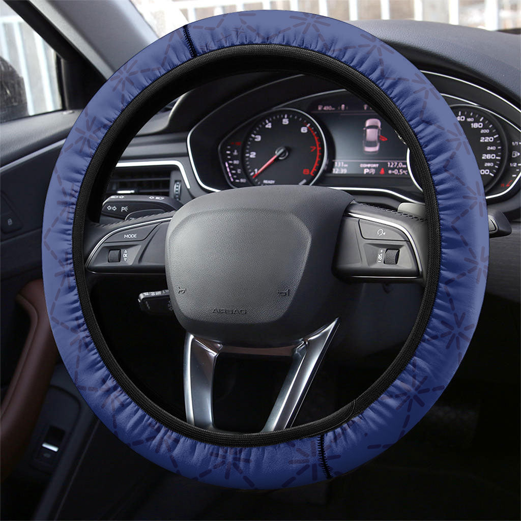 Samoa Christmas Steering Wheel Cover Santa Riding Sea Turtle