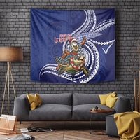 Samoa Christmas Tapestry Santa Riding Sea Turtle