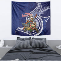 Samoa Christmas Tapestry Santa Riding Sea Turtle