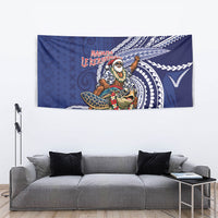 Samoa Christmas Tapestry Santa Riding Sea Turtle