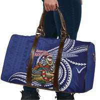 Samoa Christmas Travel Bag Santa Riding Sea Turtle