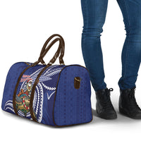 Samoa Christmas Travel Bag Santa Riding Sea Turtle