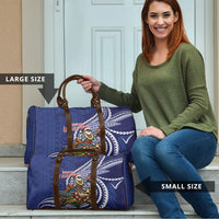 Samoa Christmas Travel Bag Santa Riding Sea Turtle