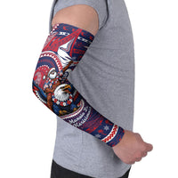 American Samoa Christmas Arm Sleeves Santa Riding Bald Eagle