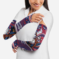 American Samoa Christmas Arm Sleeves Santa Riding Bald Eagle