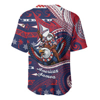 American Samoa Christmas Baseball Jersey Santa Riding Bald Eagle