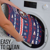 American Samoa Christmas Bathroom Set Santa Riding Bald Eagle DT05 - Polynesian Pride