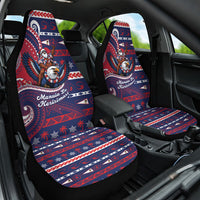 American Samoa Christmas Car Seat Cover Santa Riding Bald Eagle DT05 One Size Navy - Polynesian Pride