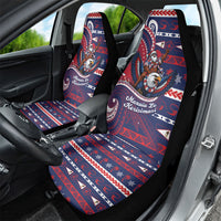 American Samoa Christmas Car Seat Cover Santa Riding Bald Eagle DT05 - Polynesian Pride