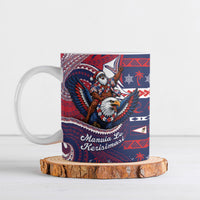 American Samoa Christmas Ceramic Mug Santa Riding Bald Eagle